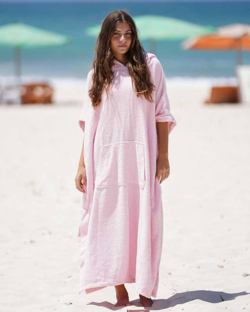 Snuggs Poncho Towel Rose